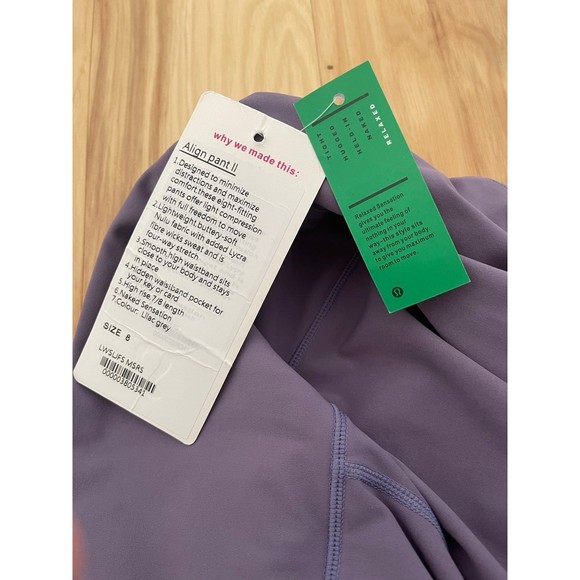 Lululemon Wunder Under Pant Align II High-Rise 25” Purple Lilac Grey Sz 8 NWT - Picture 8 of 8